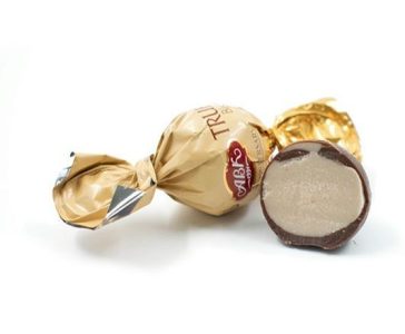 شکلات ترافل گرد ABK مدل بیسکویتی بسته 1 کیلویی ا ABK truffle chocolate biscuit weight 1000 grams