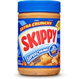 کره بادام زمينی اسکيپی مغزدار قوطی 462 گرم مدل SKIPPY SUPER CHUNK ا Skippy Chunky Peanut Butter 462gr
